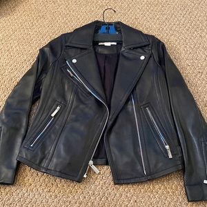 Michael Kors Black Leather Jacket in XS